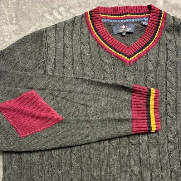 Argyleculture Russell Simmons Other - Argyleculture Russell Simmons Mens Cable Knit V‎ Neck Sweater XL Gray
